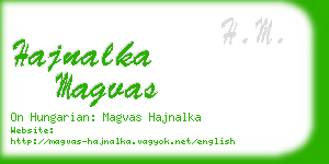 hajnalka magvas business card